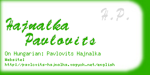 hajnalka pavlovits business card